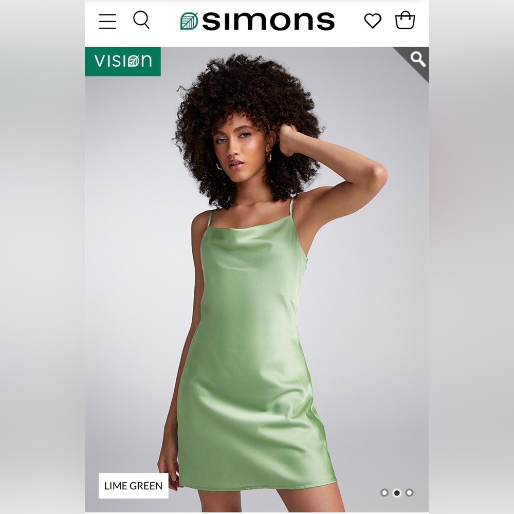 Simon’s draped collar satin slip dress